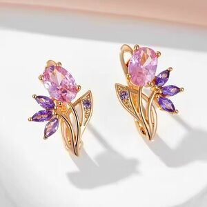 Pink Tulip Earrings
